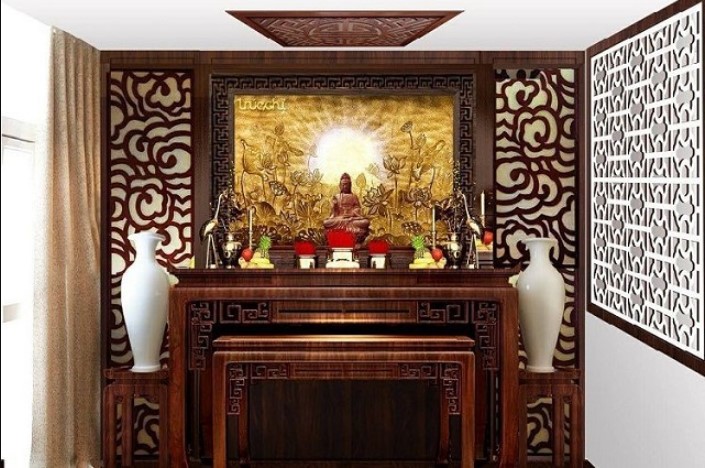 Mẫu trang tri bàn thờ Phật tốt cho phong thủy
